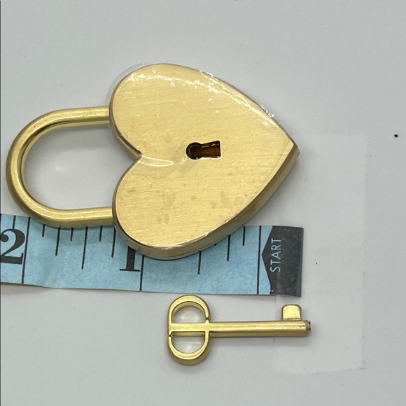 Dior Gold Heart Padlock and Key Set - Picture 3 of 10